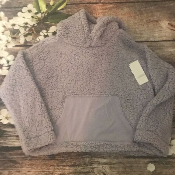 NWT Zella Cassie Faux Shearling Hoodie Size Large - Picture 11 of 14